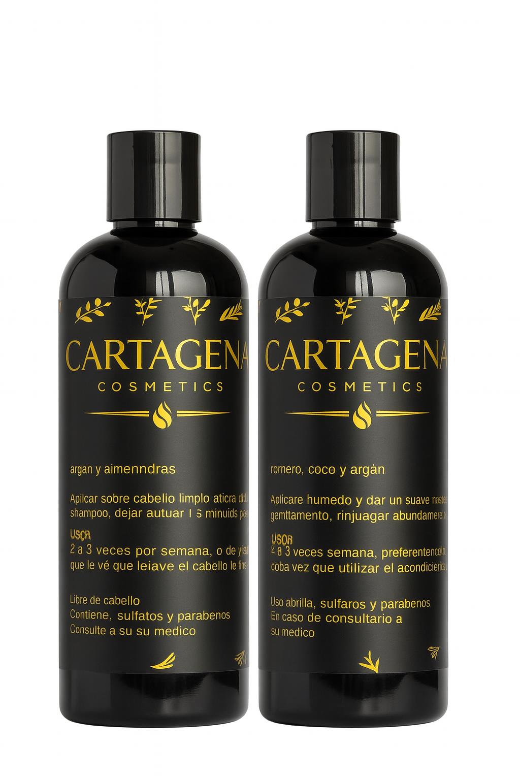 Kit de shampoo y acondicionador de crecimiento y anticaída de Cartagena Cosmetics