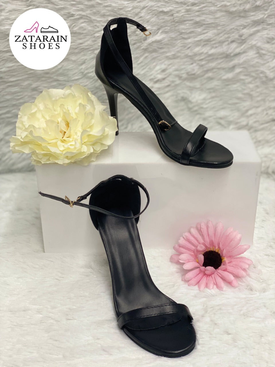 SANDALIAS DE TACON MODELO ST02 NEGRO